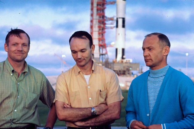 Neil Armstrong, Michael Collins, Buzz Aldrin) on July 11, 1969