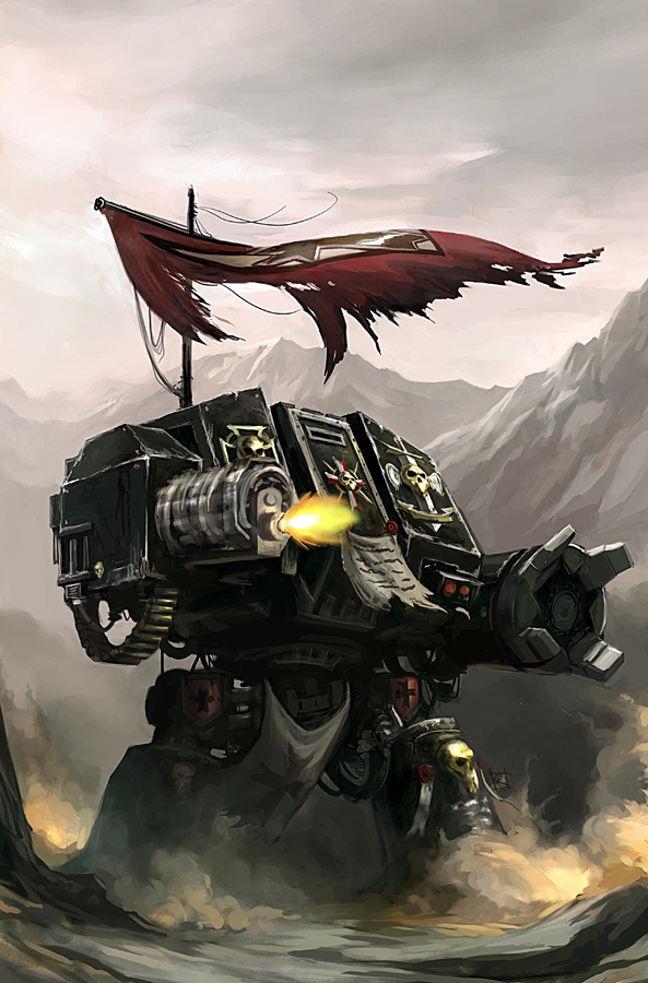 593x900 4189 Warhammer 40k Comic Cover 2d fantasy warhammer robot tank picture image digital art